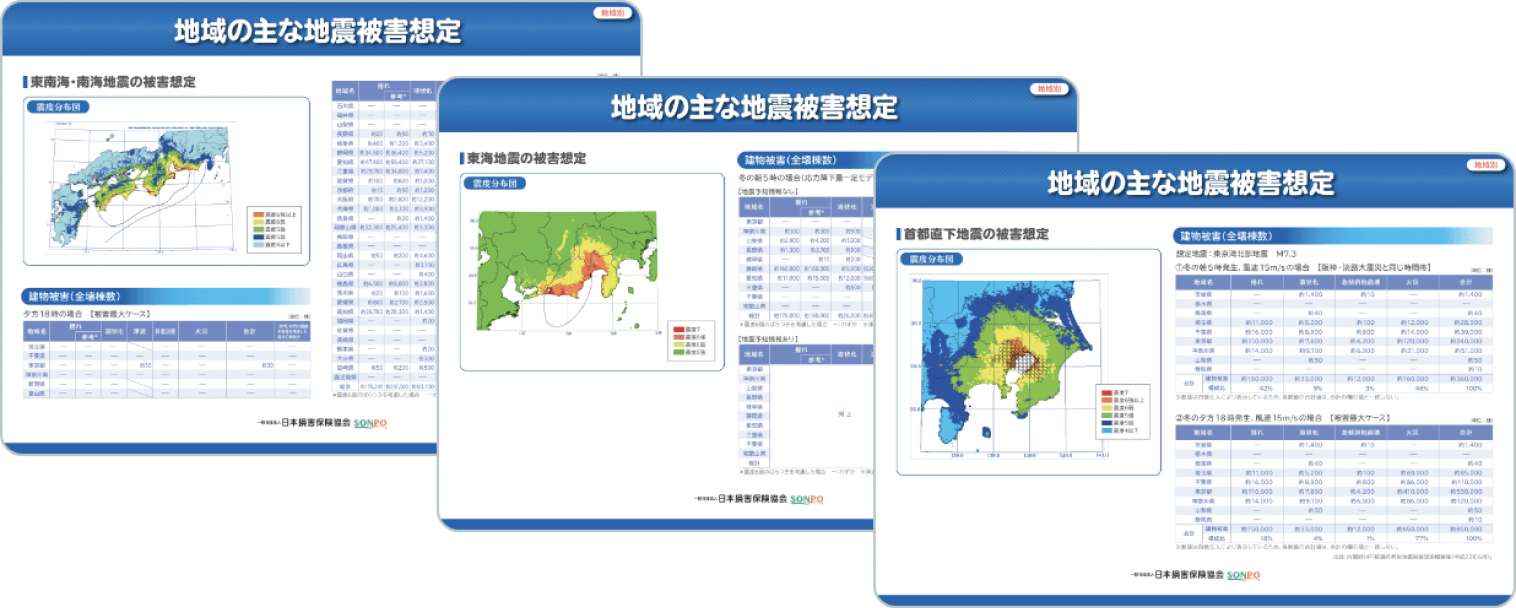 各地域の地震被害想定